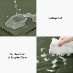 LE SURE dog bed waterproof-cover protects against spills for outdoor and travel use.