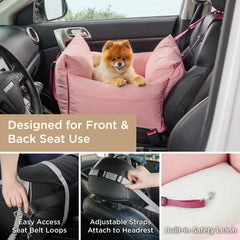 LE SURE Lesure car seat back view highlighting heightening design for added protection