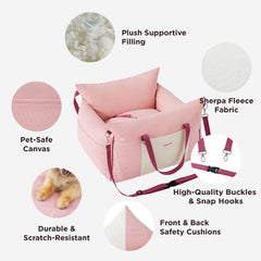 LE SURE car seat in front seat use supports pet comfort on road trips