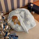 LE SURE waterproof dog blanket showing waterproof lining to protect furniture from accidents