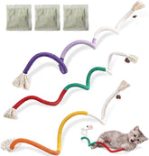 Letalong 3 PCS cotton rope cat toys ready for interactive indoor play and chewing