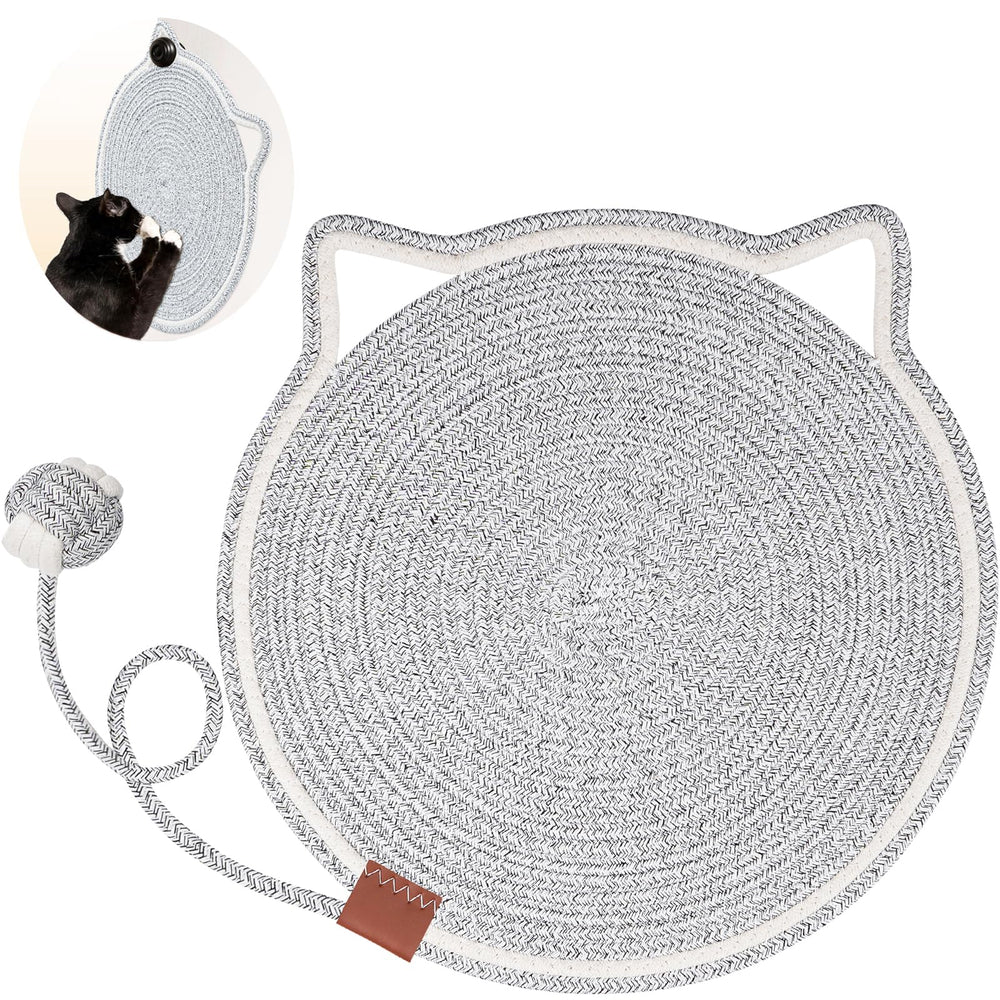 Letalong cat-scratcher-mat-ear-hanging design keeps cats engaged while protecting furniture.