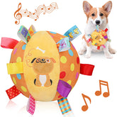 Letalong dog squeaky plush toy with built-in bell for engaging play