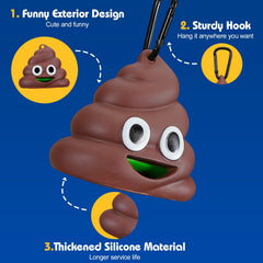 Letalong dog-walk bag holder on leash keeps bags accessible.