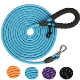 Leterno long leash 16ft with lockable bone hook for precise training and safer control