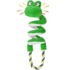 Letsmeet interactive squeaky dog toy with pull rope enhances tug play and bonding