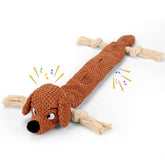 Letsmeet juguete perro chirriante con peluche y crink para juego sensorial