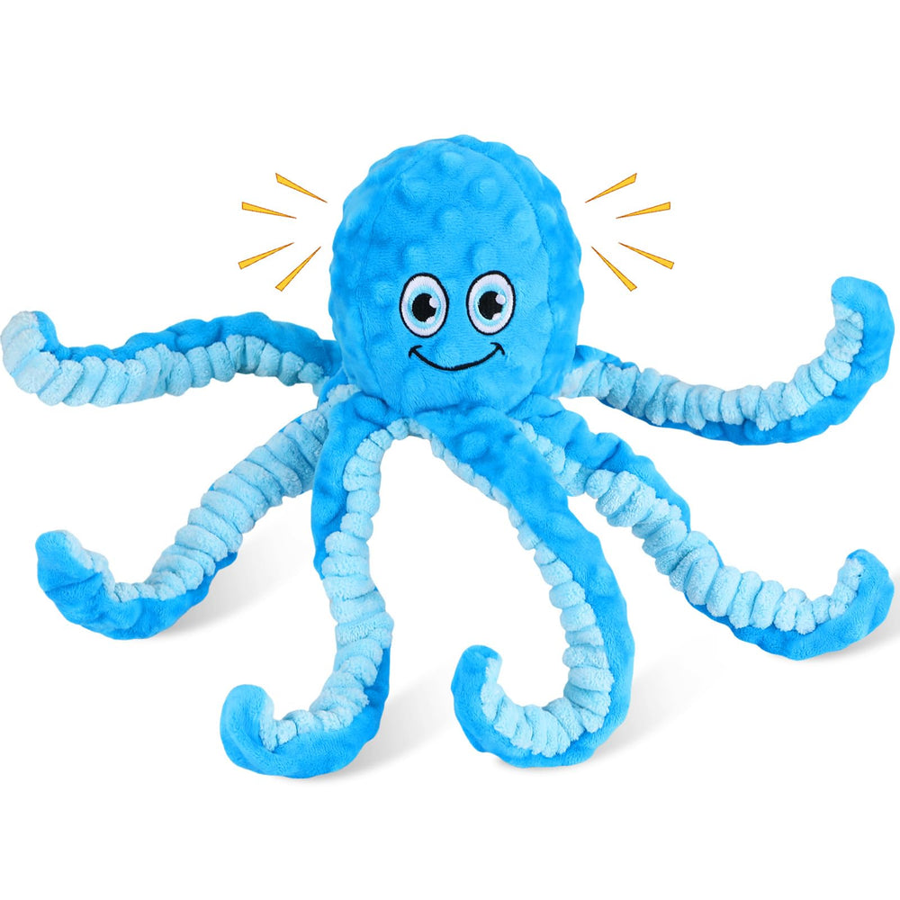 Letsmeet squeaky octopus head toy boosts interactive play and engagement.