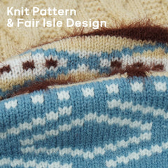 LETSQK fair isle knit detail on dog sweater for stylish photos