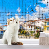 Lewondr cat-netting balcony-setup demonstrates simple installation for safe outdoor time.