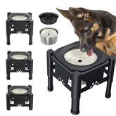 Lewondr elevated dog water bowl no spill shows spill-free design for clean floors