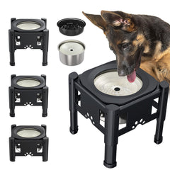 Lewondr elevated dog water bowl no spill shows spill-free design for clean floors