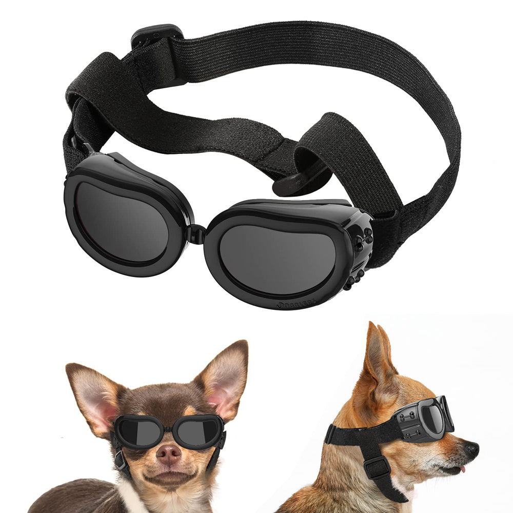 Lewondr small-breed dog sunglasses with UV protection for sunny walks