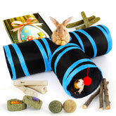 LEXASTLE Bunny Tunnels 3-Way Hideout shown for curious rabbits and small pets