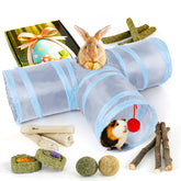 LEXASTLE bunny tunnels collapsible 3-way for exploration and burrow-like comfort.
