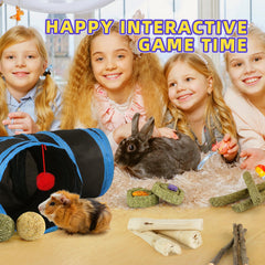 LEXASTLE Crinkle Tunnel with Dangling Ball for stimulation