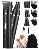 Lexflext dog grooming clipper blade detail shows smooth stainless steel and ceramic blades for gentle trimming.
