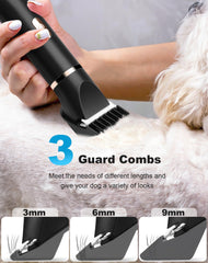 Lexflext low-noise design conveys calm grooming for nervous pets.