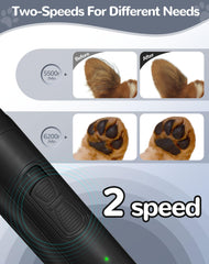 LEYOUFU dog clippers two-speed performance adapts to different grooming tasks