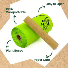 Ley's extra-thick 20-micron dog poop bags illustrate durability for messier waste.