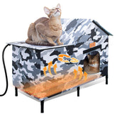 Lfokd extra-large heated cat house on balcony offering ample space for multiple cats