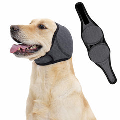 LIANZIMAU Quiet Ears dog ear covers reduce noise for anxious dogs during storms.