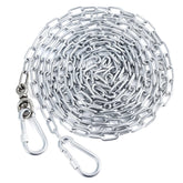 Libbipaw heavy-duty 10ft galvanized dog chain yard setup provides secure outdoor tethering for dogs up to 100 lbs.