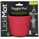 LICKIMAT Yoggie Pot pink distraction design promotes slow feeding and engagement.