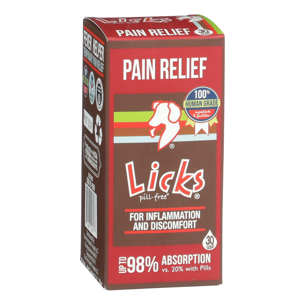 Licks Pill Free gel packets for dog pain relief—easy lickable relief on the go