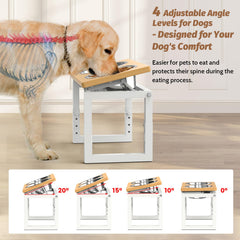 LIDTOP bamboo-top elevated stand close-up highlights durable, stable dining surface.