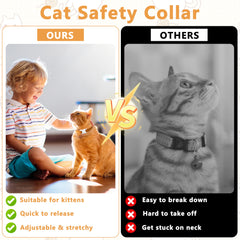 LIEVUIKEN adjustable kitten collar supports three sizes for a snug fit.