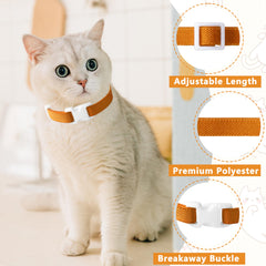 LIEVUIKEN elastic cat collar quick-release buckle shows easy on/off for busy owners.