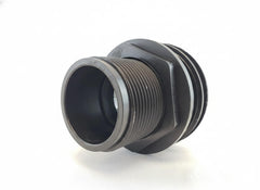 LIFEGARD Aquatics bulkhead kit side view showing durable PVC construction.