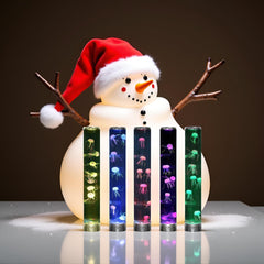 Lightahead LED Jellyfish Aqua Mood Lamp color-change display with five mood-enhancing hues.