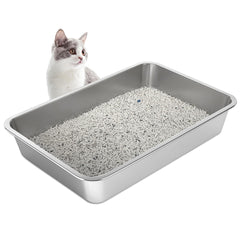 LIHONG stainless steel cat litter box — overall view for large cats