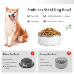LIHOOOOM dog bowl non-slip bottom prevents spills during meals