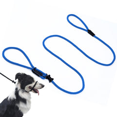Lihtaiyi figure-8 head halter blue front view for controlled training and safer walks