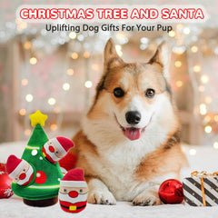lilfrd Christmas-tree burrow toy pack shows treat-hiding for sniffing play.