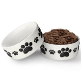 LILO DESIGN CO ceramic dog bowls large 7.5-inch round improve mealtime with spacious 5-cup capacity