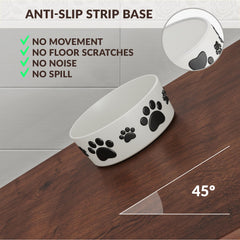 LILO DESIGN CO black paw-print ceramic bowls add cute style to feeding