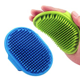 Lilpep dog grooming brush with rubber comb for gentle fur lifting and foaming dispersion.
