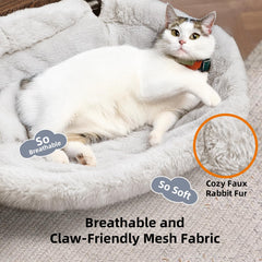Lilyang cat bed spacious 19.5 by 15 inches fits most cats for lounging