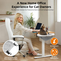 Lilyang desk bed dual clamps keep the setup steady for active cats