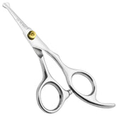 LILYS PET 5.0 right-handed round-tip scissors closeup for safe ear grooming