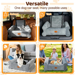 Linvivon dog car seat crystal velvet fabric adds a premium look and feel.