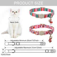 Lionet Paws adjustable cat collar shows size range for kittens to adults.