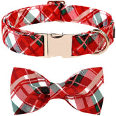 Lionet Paws Christmas dog collar with bowtie for festive celebrations and daily walks