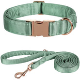 Lionet Paws silk dog collar close-up highlights soft fabric for everyday comfort.