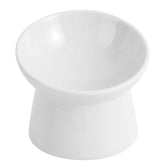 LIONWEI raised ceramic cat bowls front view shows tilted design for easier feeding and reduced mess.