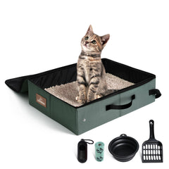 LIOOPET portable litter box with lid enhances odor control during hotel stays.